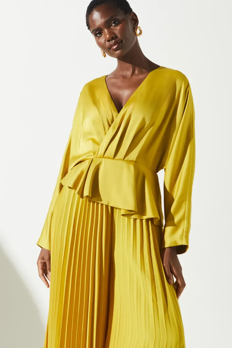 Crepe Pleated Jumpsuit