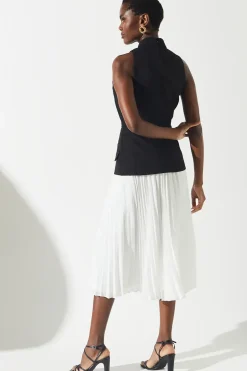 Crepe Pleat Skirt 2 in 1 Dress