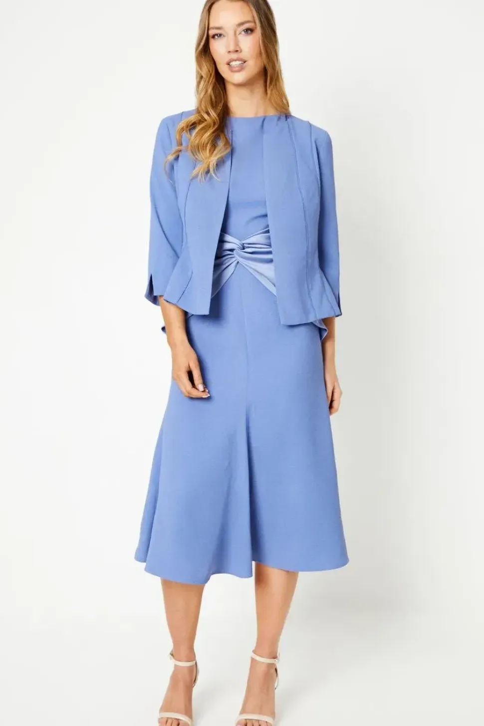 Crepe Tailored Jacket With Piped Seams