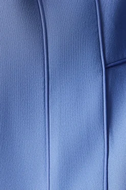 Crepe Tailored Jacket With Piped Seams