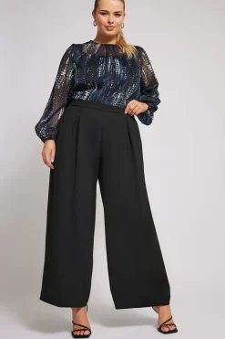 Crepe Wide Leg Trousers