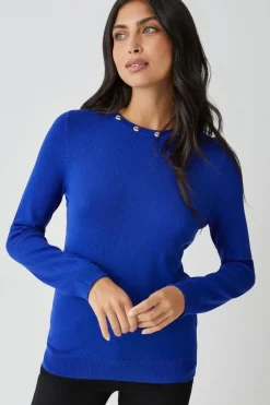 Crew Button Detail Jumper