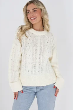 Crew Neck Cable Knit Jumper