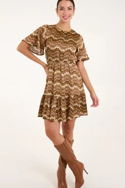 Crew Neck Mini Dress
