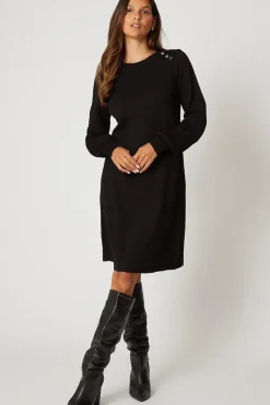 Crew Neck Swing Jumper Dress