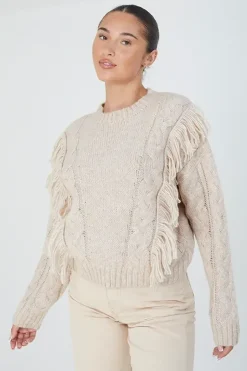 Crew Neck Tassel Jumper