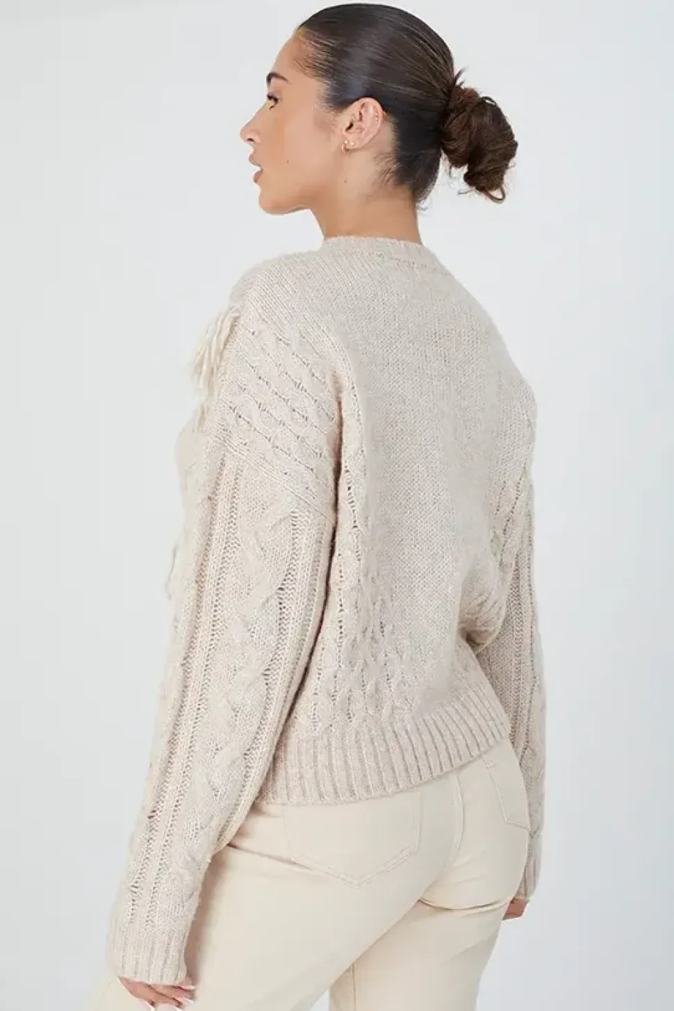 Crew Neck Tassel Jumper