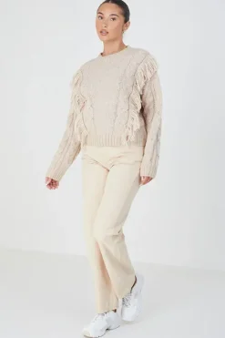 Crew Neck Tassel Jumper