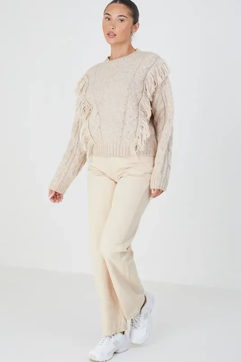 Crew Neck Tassel Jumper