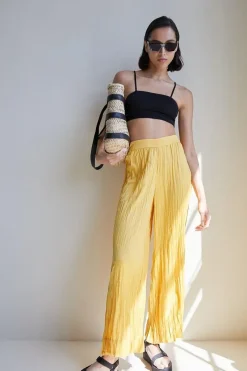 Crinkled Satin Wide Leg Trouser Coord