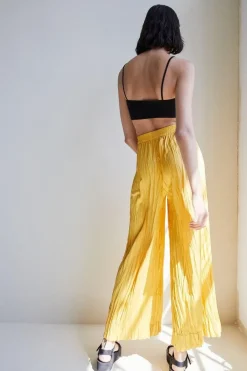 Crinkled Satin Wide Leg Trouser Coord
