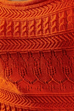 Crochet Square Neck Midi Dress