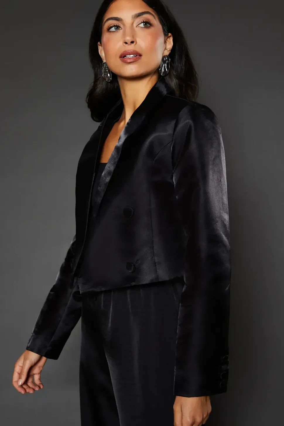 Crop Double Breasted Blazer