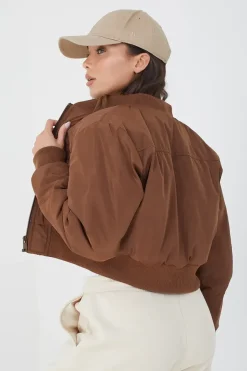 Cropped Bomber Jacket