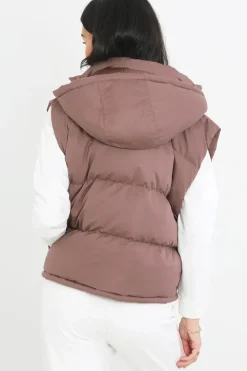 Cropped Hooded Padded Gilet