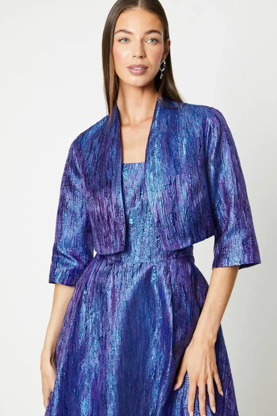 Cropped Jacquard Jacket