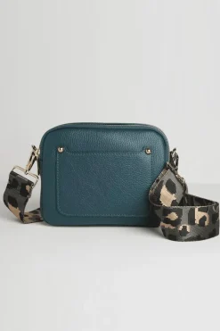 Crossbody Bag with Dark Leopard Strap