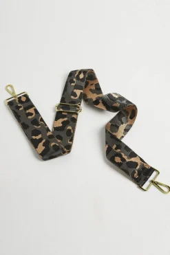 Crossbody Bag with Dark Leopard Strap