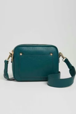 Crossbody Bag With Snake Print Strap
