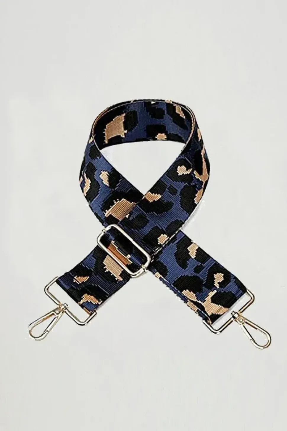 Crossbody Strap Dark Blue Leopard Print