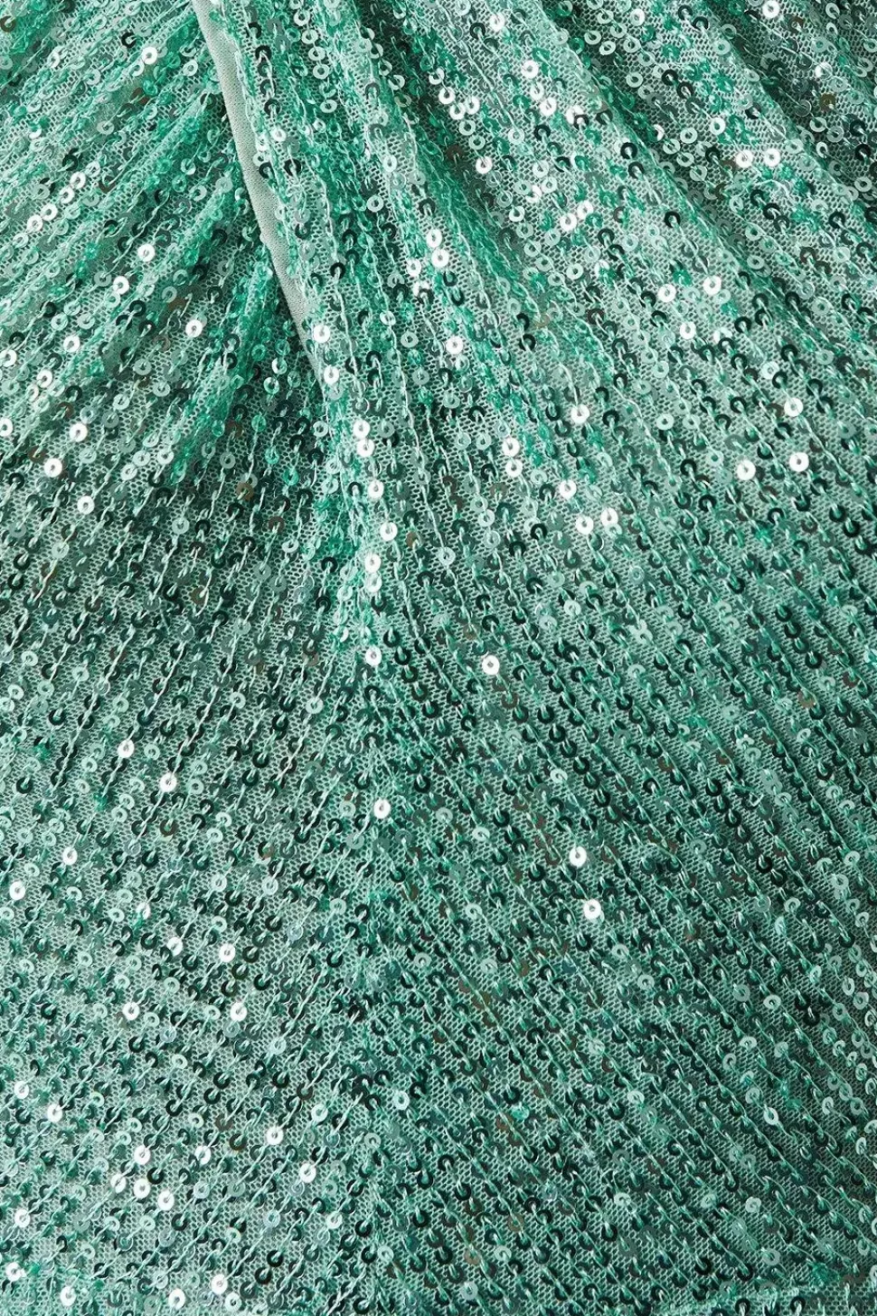 Cross Neck Sequin Bridesmaid Maxi Dress