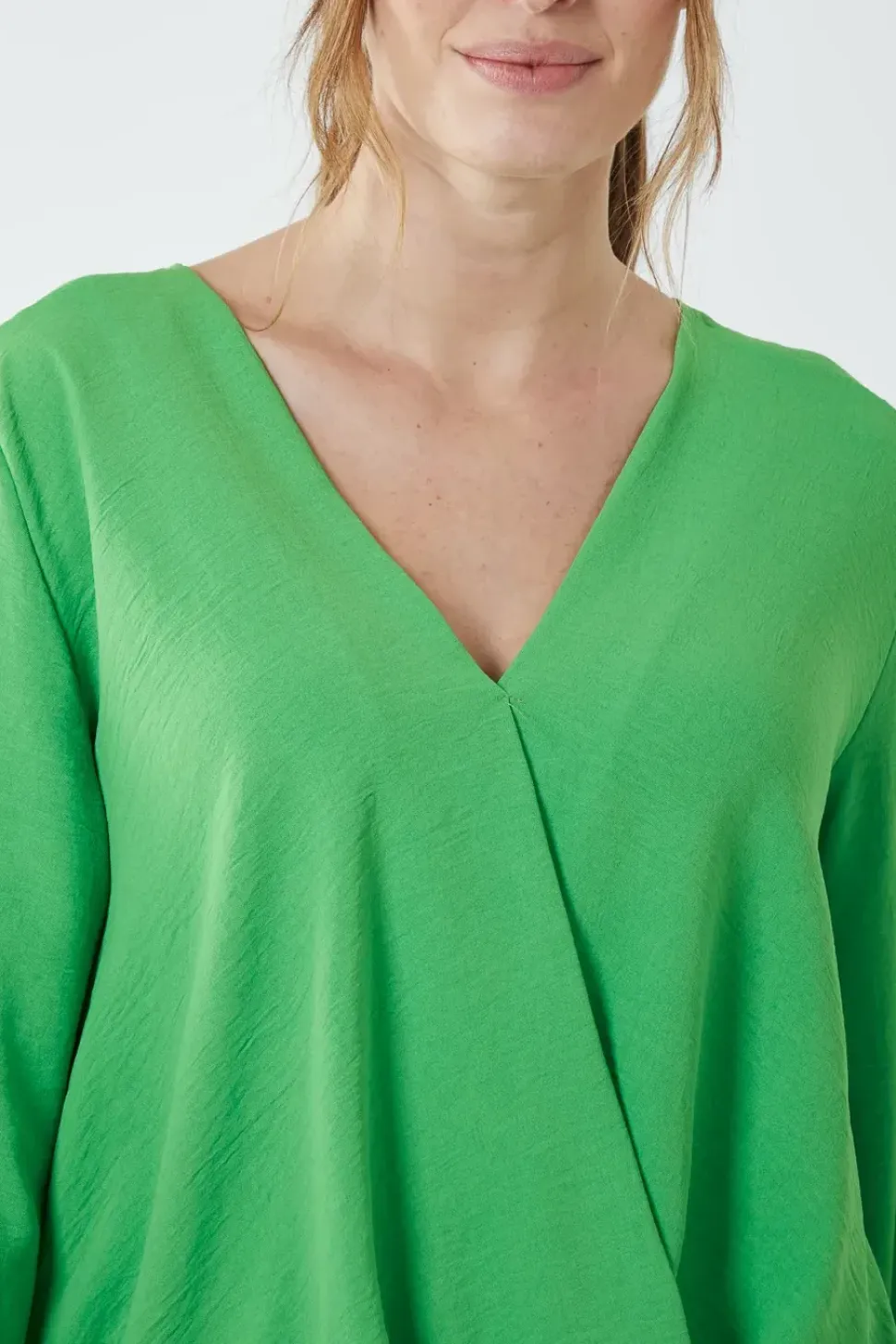 Crossover Woven Plain Blouse