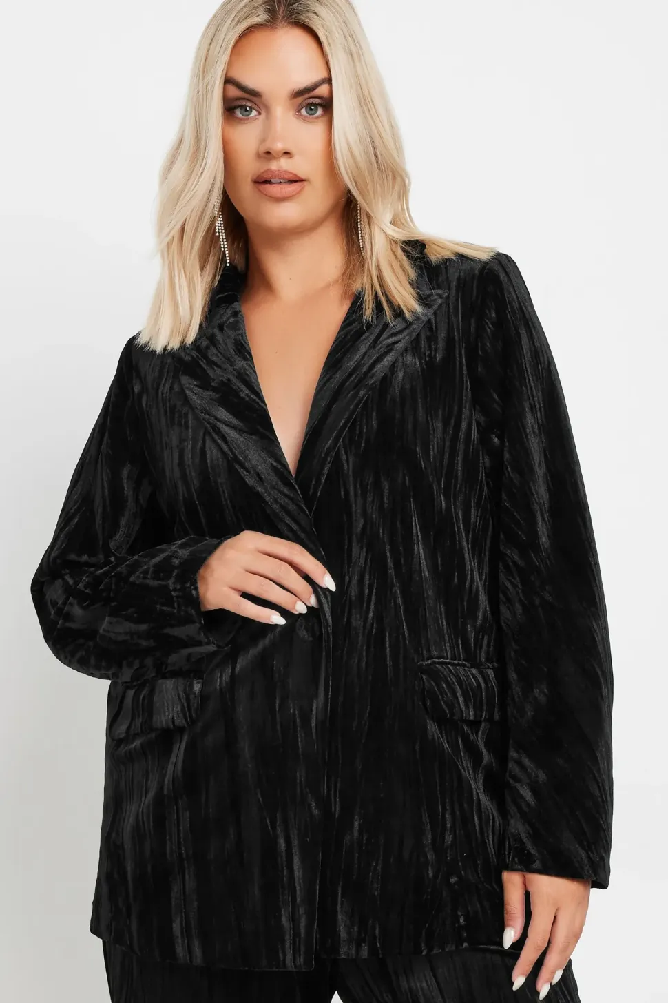 Crushed Velvet Blazer