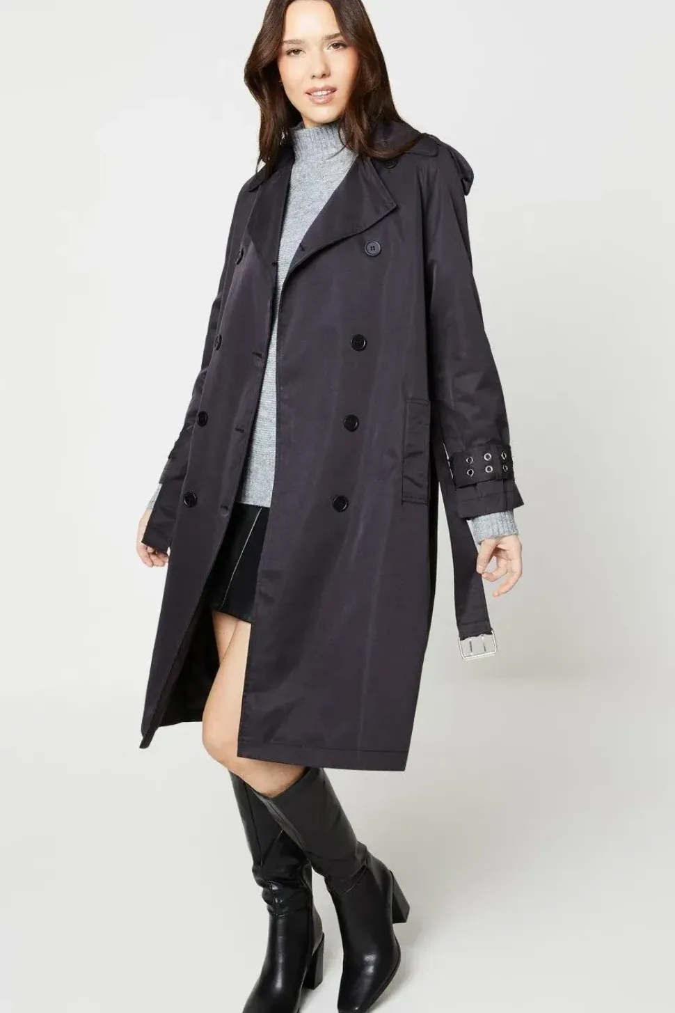 Cuff Detail Trench Coat