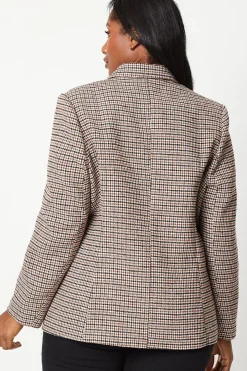 Curve Check Double Breasted Blazer