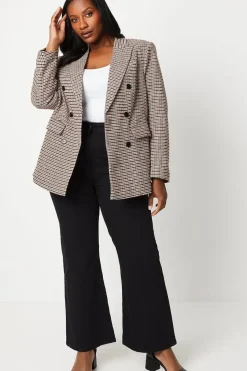 Curve Check Double Breasted Blazer