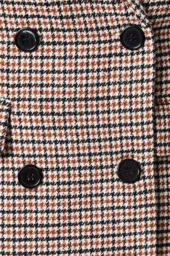 Curve Check Double Breasted Blazer