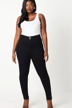 Curve Double Waist Detail Skinny Jeans