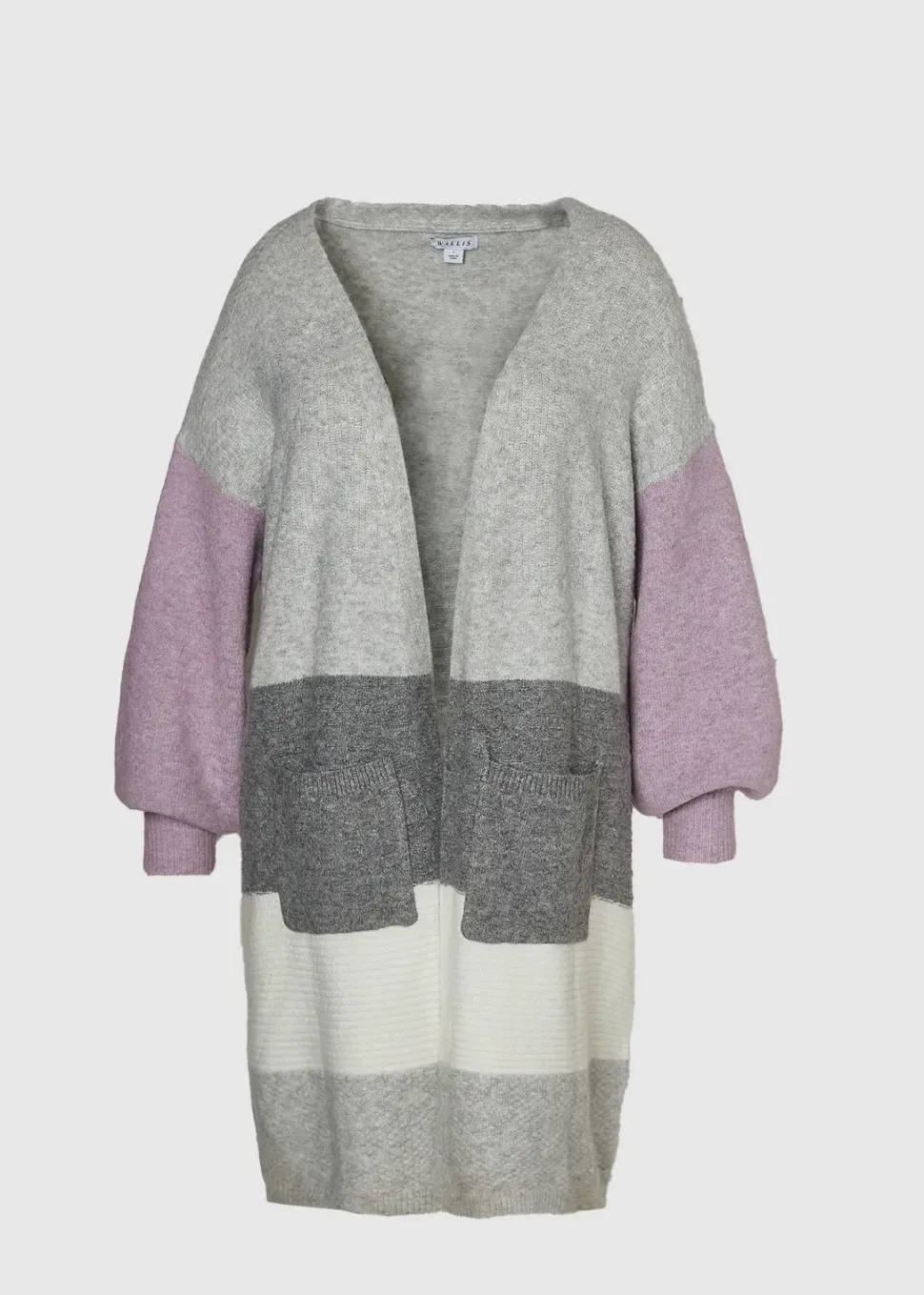 Curve Edge to Edge Longline Colourblock Cardigan
