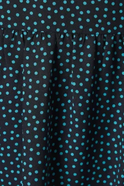 Curve Empire Seam Smock Top Spot Print