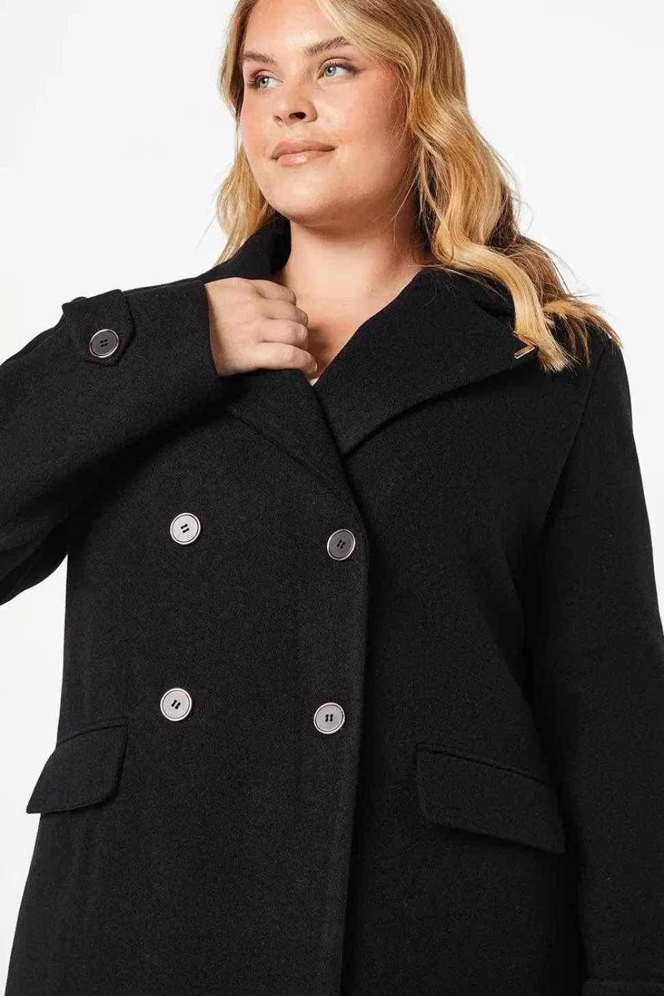 Curve Gold Trim Maxi Coat
