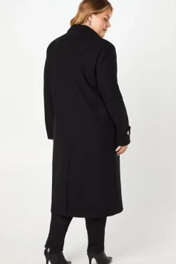 Curve Gold Trim Maxi Coat
