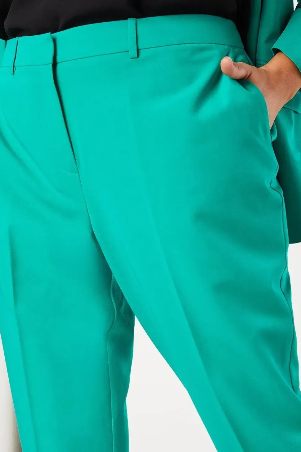 Curve Green Ankle Grazer Trouser