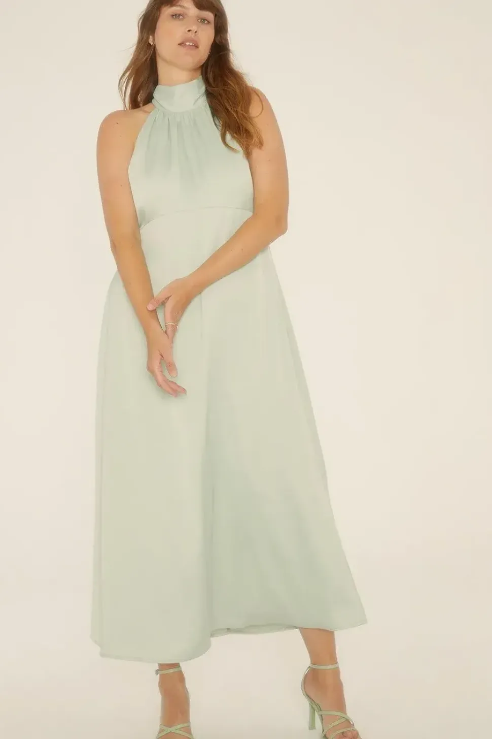 Curve Halter Neck Midi Dress