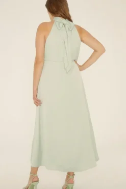 Curve Halter Neck Midi Dress