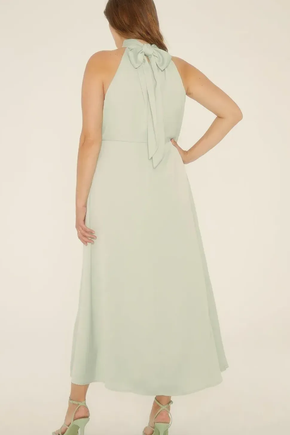 Curve Halter Neck Midi Dress