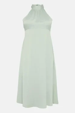 Curve Halter Neck Midi Dress