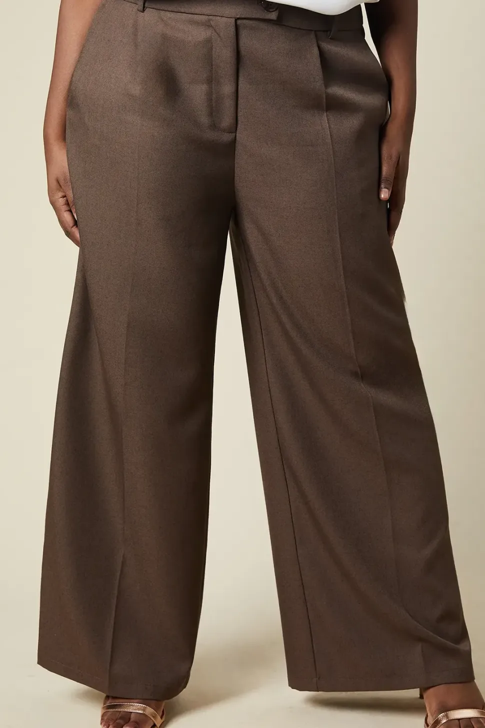 Curve High Waist Wide Leg Trouser