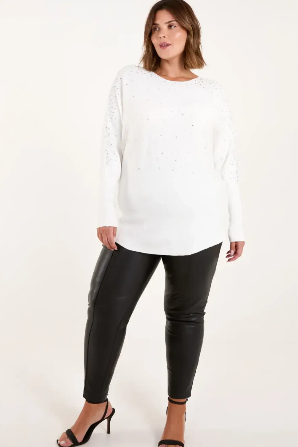 Curve Jumper With Silver Sparkle