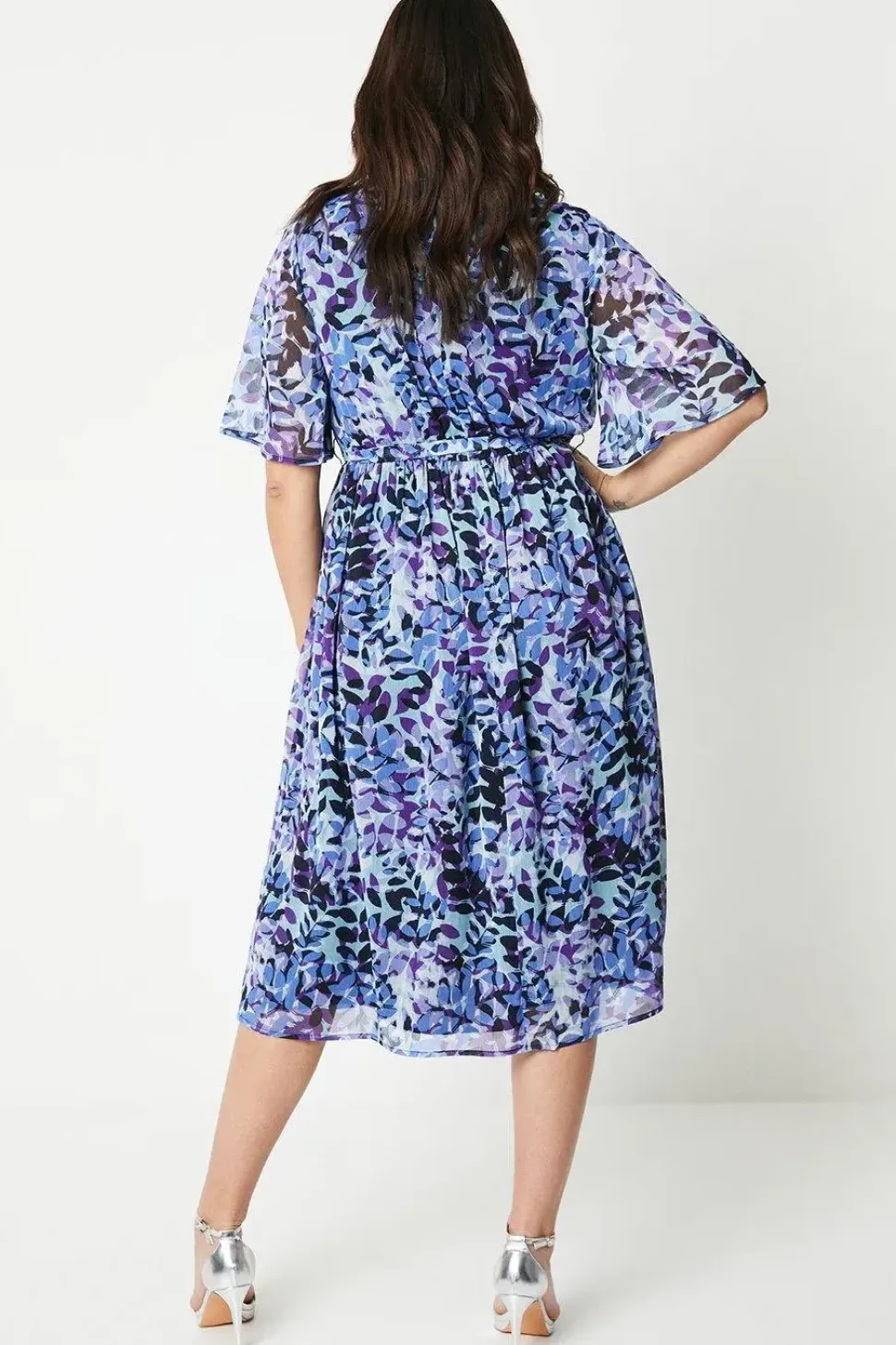 Curve Kimono Sleeve Hi Lo Wrap Dress