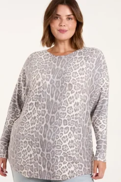 Curve Leopard Print Jumper