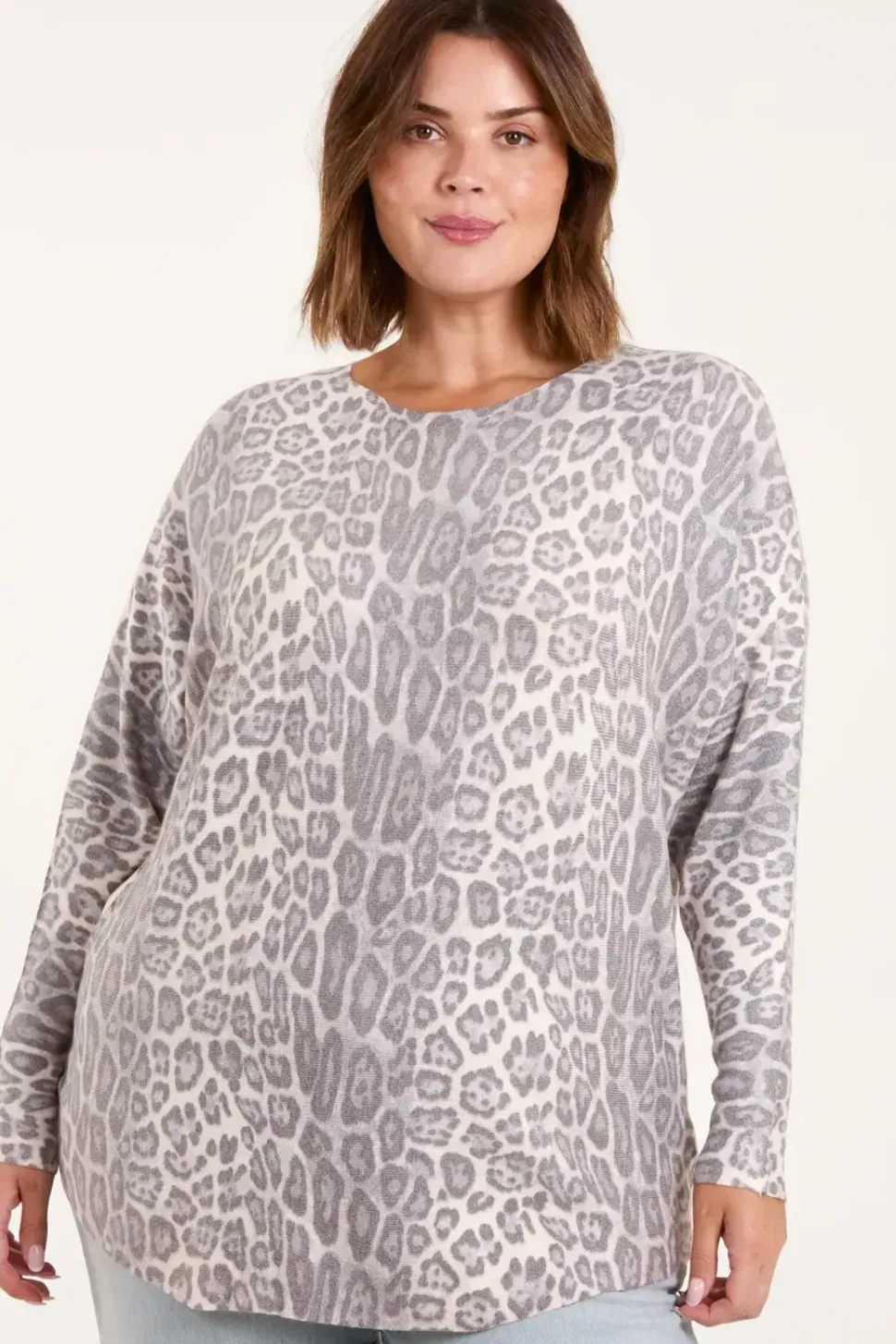 Curve Leopard Print Jumper