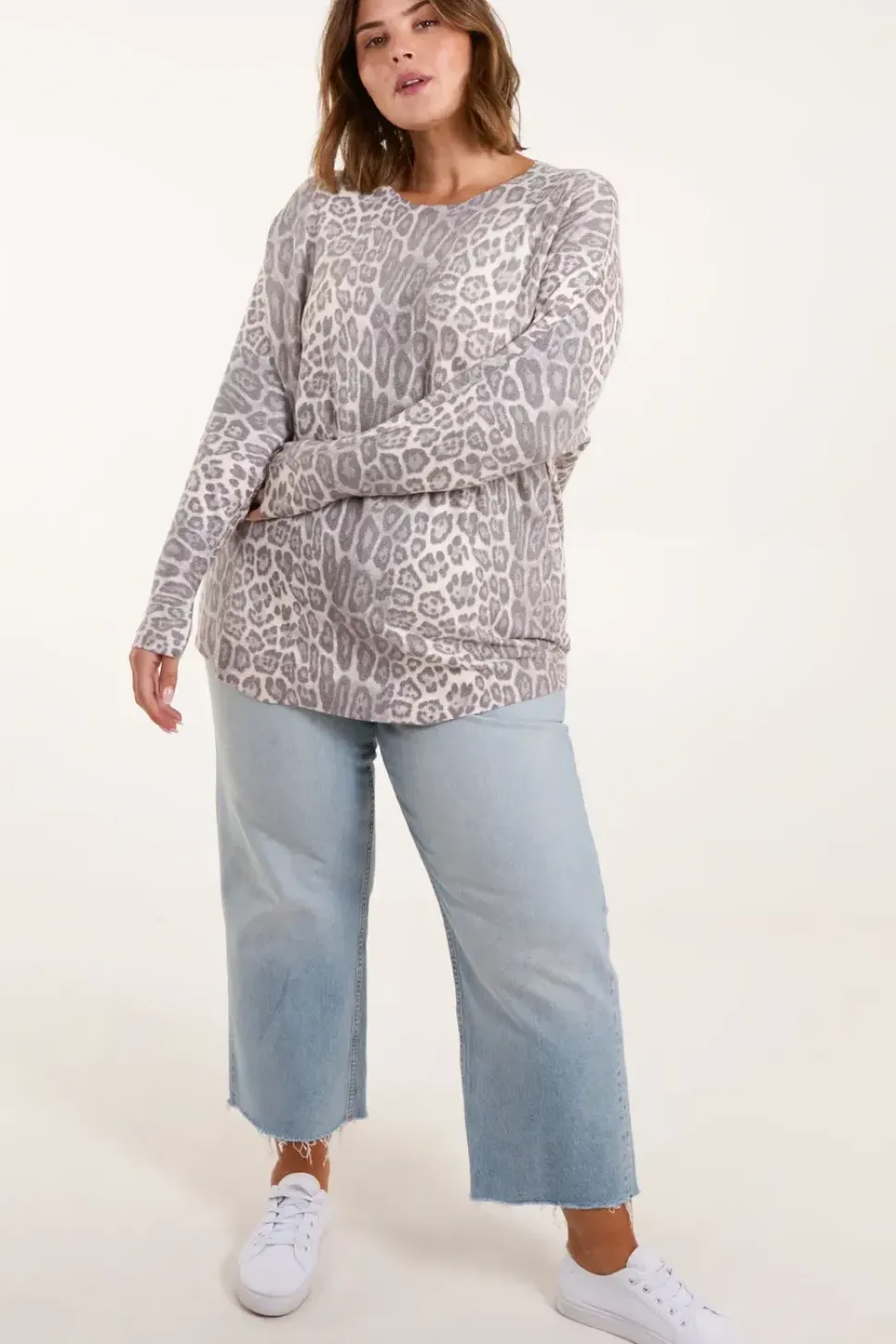 Curve Leopard Print Jumper