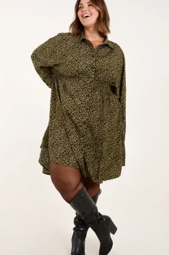 Curve Leopard Shirt Dress