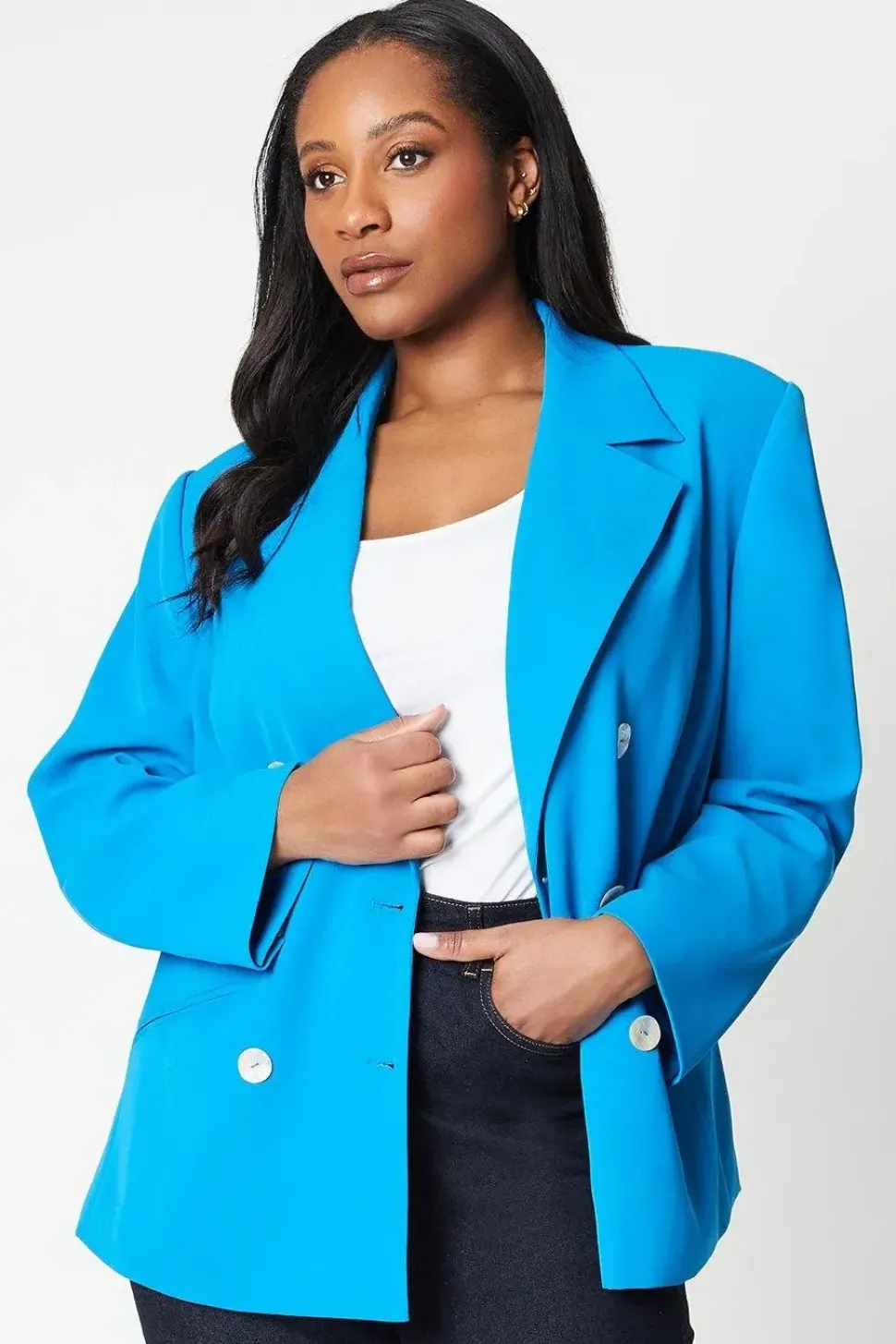 Curve Longline Military Stitch Detail Jacket