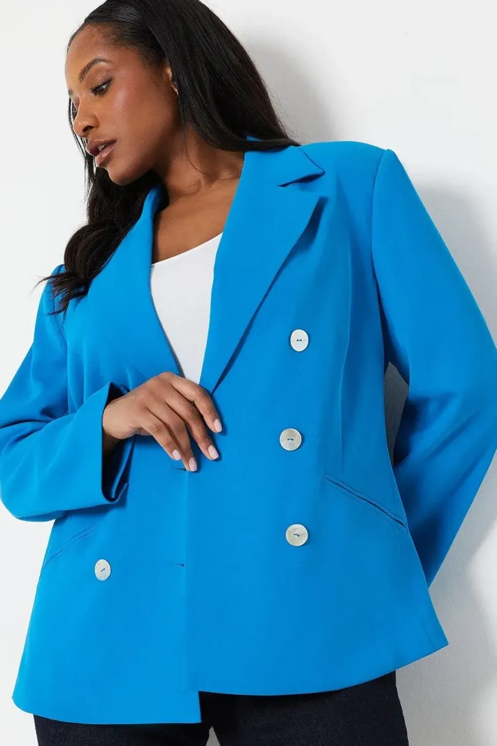 Curve Longline Military Stitch Detail Jacket